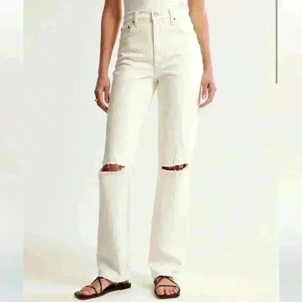 Abercrombie & Fitch the 90s Straight Ultra High Rise